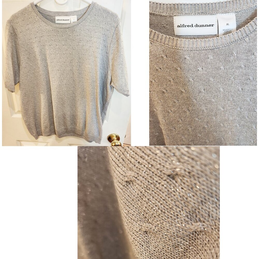 Alfred Dunner XL Short  sleeve light sweater